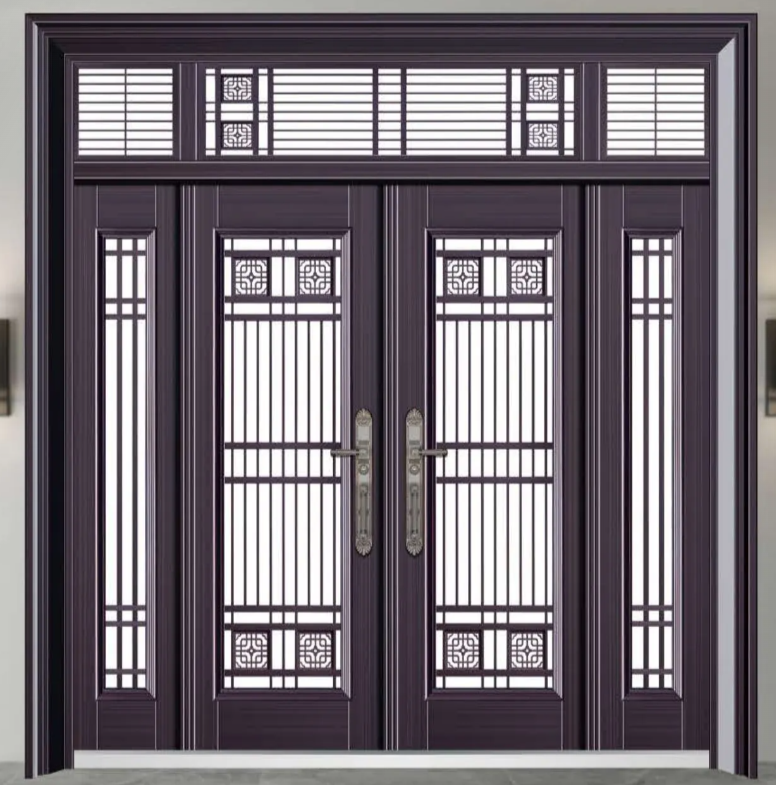 Zinc Alloy Double Swing Villa Door – Cast Aluminum Security Entry Gate for Rural Homes