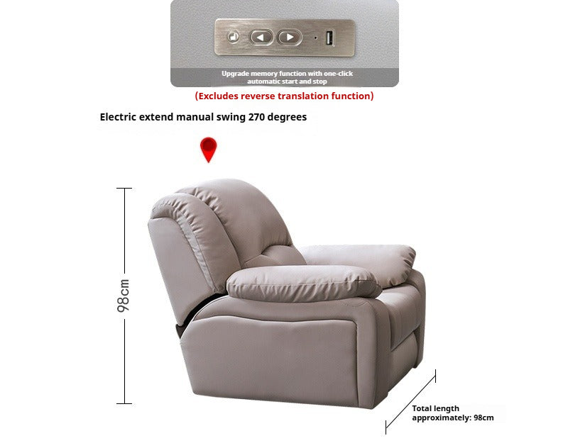 Top-Grade Full Leather Zero-Wall Space Capsule Recliner for Luxury Home Theater
