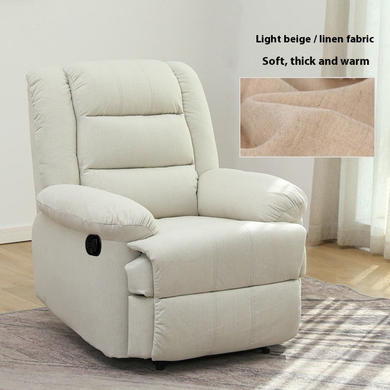 Electric Reclining Space Capsule Chair with Massage, USB Charging & 270° Swivel in Leather or Tech Fabric