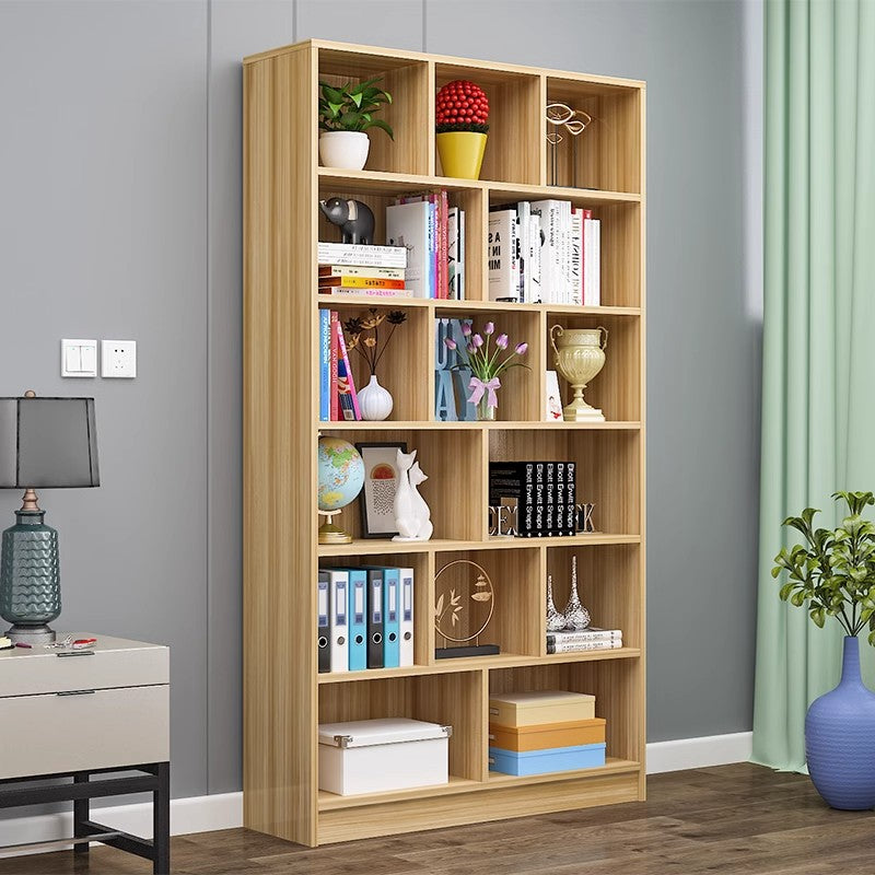 Custom Solid Wood Display Cabinet – Lighted Bookshelf & Wine Rack with Storage for Office or Home Use