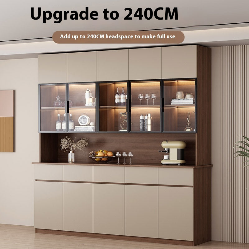 2.4m Tall Modern Sideboard – Wall-Mounted Wine & Tea Cabinet for Living Room Storage