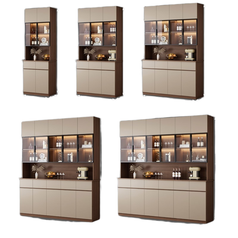 2.4m Tall Modern Sideboard – Wall-Mounted Wine & Tea Cabinet for Living Room Storage