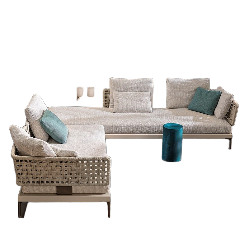 Outdoor Rattan Corner Sofa Set for Patio, Garden & Balcony Lounge