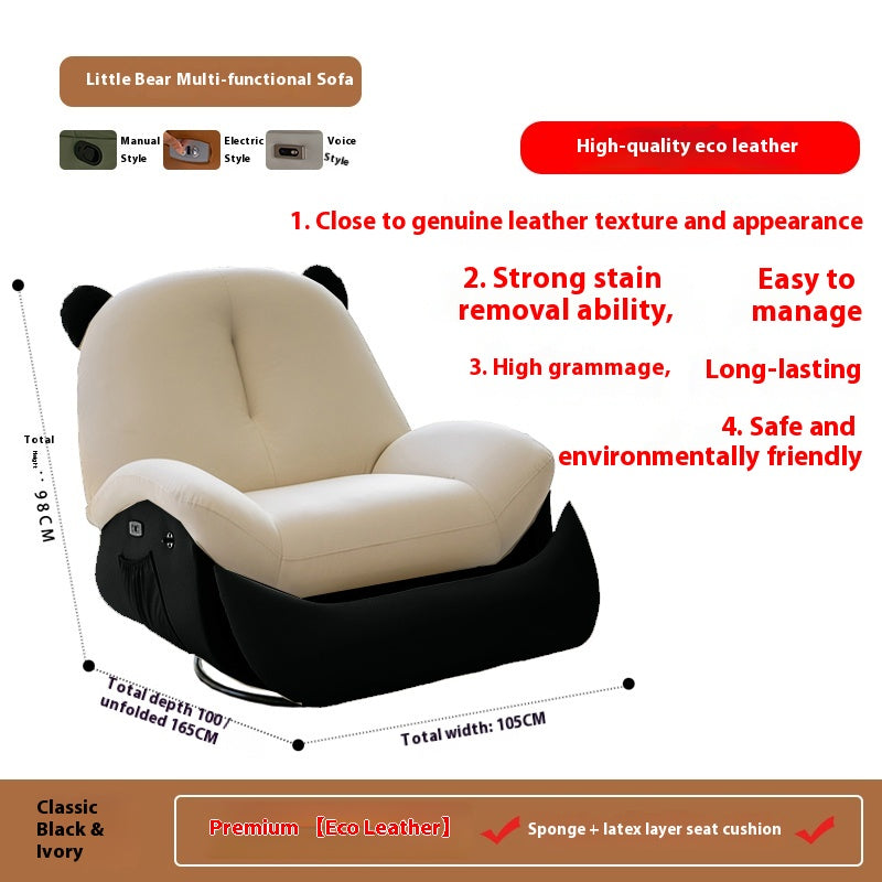 Smart Electric Recliner Chair with Massage, Heating, Rocking, USB & Battery for Small Cream-Style Living Rooms