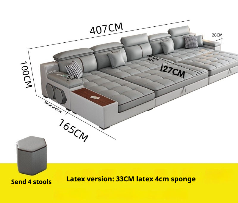 Elegant Velvet Sectional Sofa Set with Ottoman and Storage - Multi-Functional Living Room Furniture