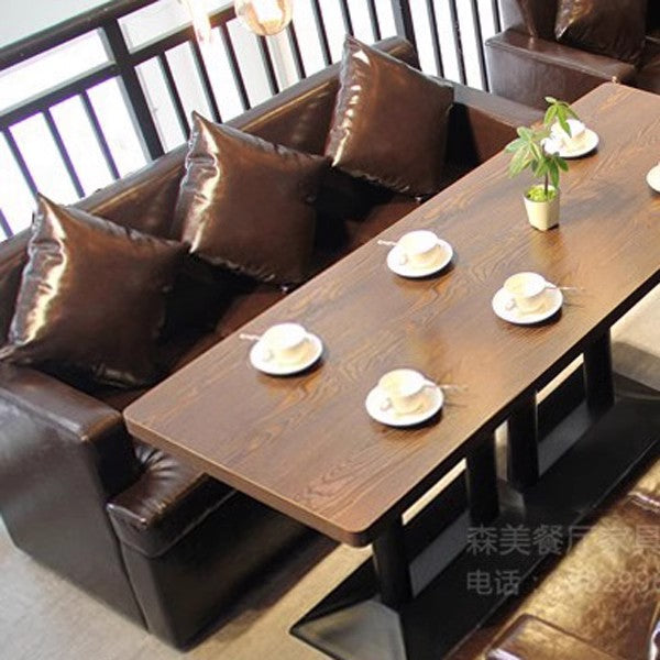 Retro Restaurant Booth Sofa & Table Set for Café, Bar, Hotpot & Tea Shop Seating