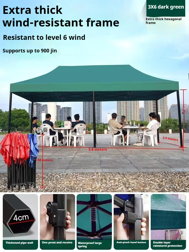 Waterproof Canopy Top for 4-Leg Folding Tent, Outdoor Market & Commercial Sunshade