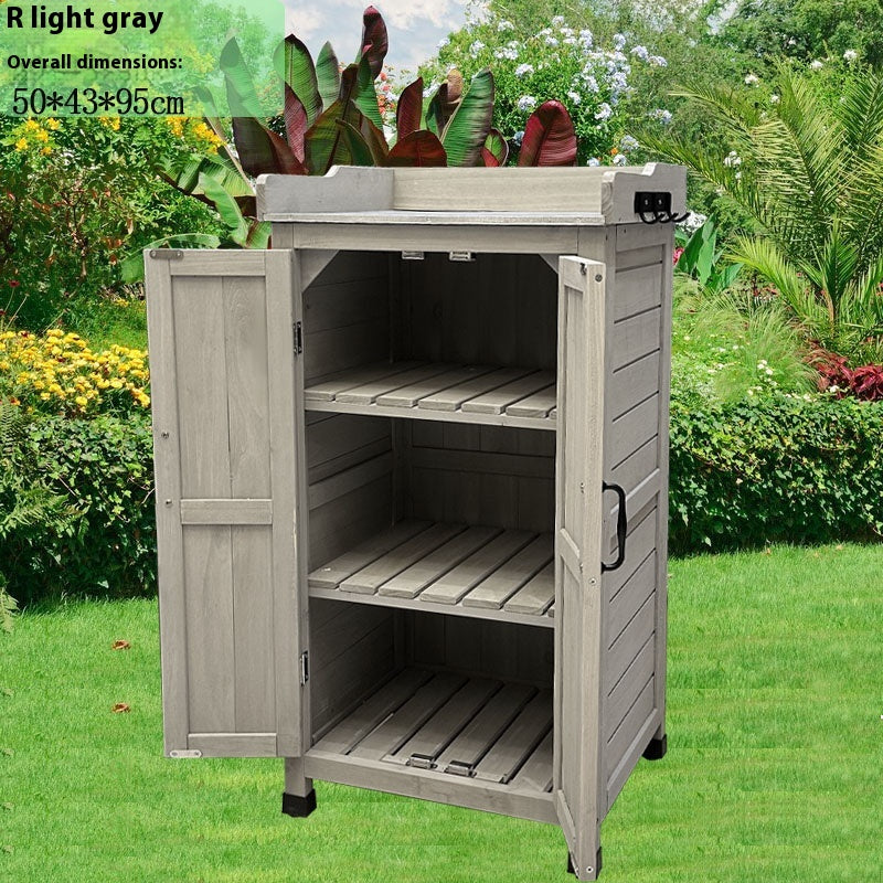 Outdoor Storage Cabinet – Weatherproof Garden Utility Shed for Balcony, Tools & Supplies
