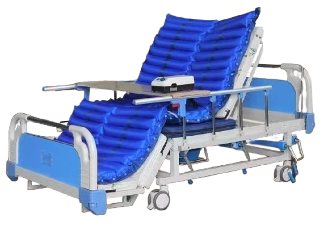 Elegant Adjustable Full-Curved Bed with Commode for Elderly and Patients - High-Quality, Anti-Slip, Anti-Slide Air Cushion, 200cm x 90cm x 43cm