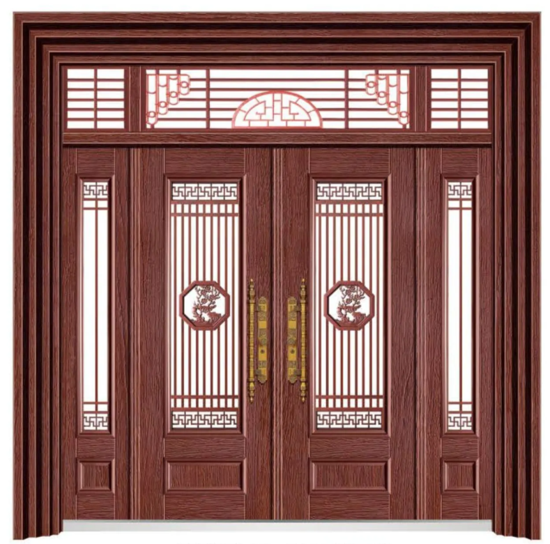 Zinc Alloy Double Swing Villa Door – Cast Aluminum Security Entry Gate for Rural Homes