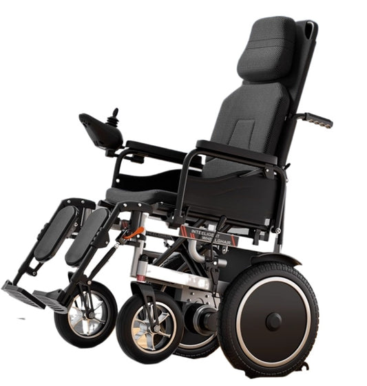 Elegant High-Performance Electric Wheelchair with 40Ah Lithium Battery, Reclining Seat, Dual Brakes, and 700W Motor - New