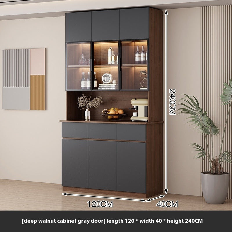 2.4m Tall Modern Sideboard – Wall-Mounted Wine & Tea Cabinet for Living Room Storage