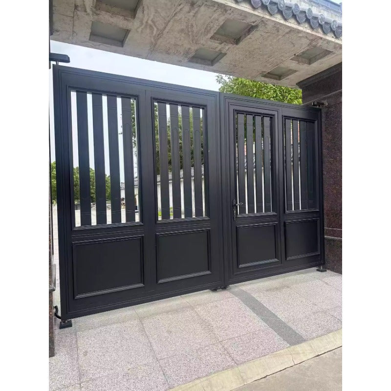 Aluminum Courtyard Gate – Double Swing or Sliding Electric Villa Entrance Gate for Garden & Private Homes
