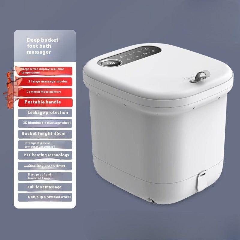 Smart Heated Foot Spa Bath with Deep Basin & Automatic Massage for Home Use