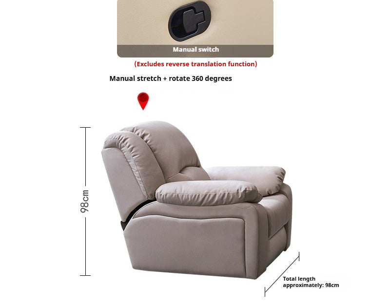 Top-Grade Full Leather Zero-Wall Space Capsule Recliner for Luxury Home Theater