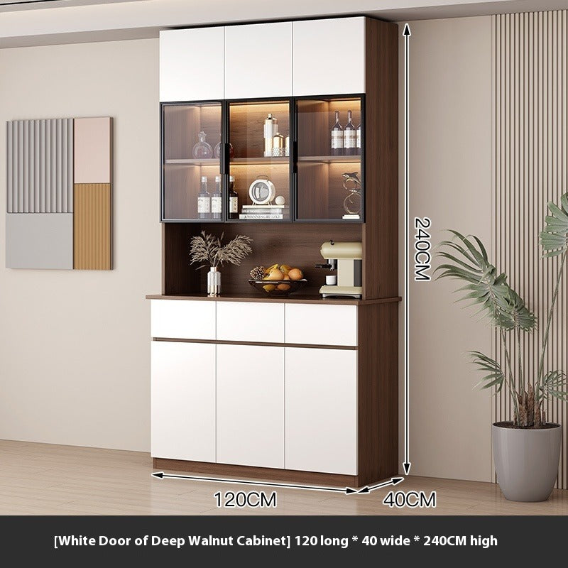 2.4m Tall Modern Sideboard – Wall-Mounted Wine & Tea Cabinet for Living Room Storage